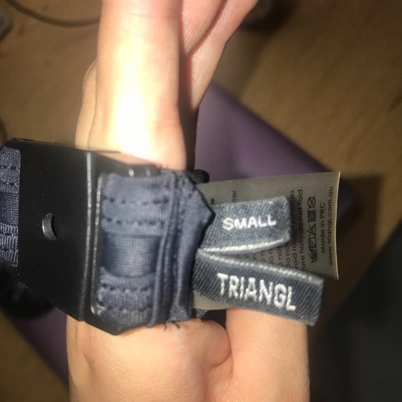 TRIANGL bandeau swim top, black mesh - Picture 3 of 3